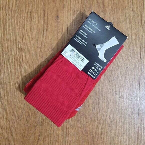 Adidas Alphaskin Full Cushioning Athletic Socks Crew Length Size M 6.5 - 9 Red - Picture 3 of 8